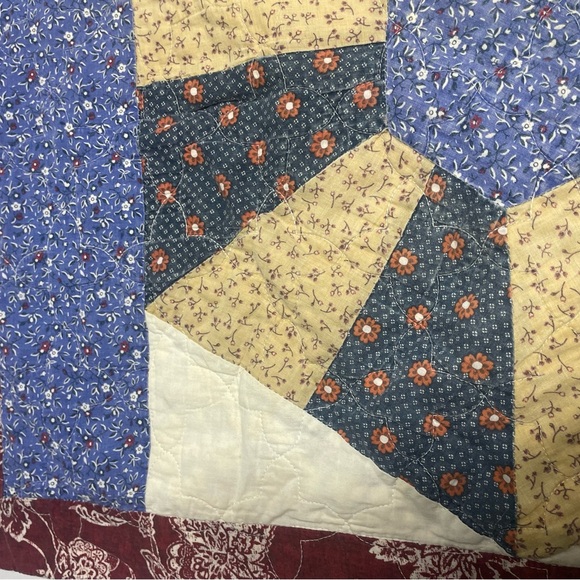 Vintage Patchwork Quilt with Floral Patterns pillow sham - Picture 3 of 13